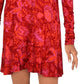Free People Women's Hello Lover V-Neck Keyhole Top Red Size Small