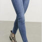 Free People Women's Feel Alright Skinny Jeans Dark Blue Size 27