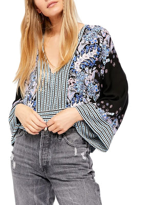 Free People Women's Mix N Match Blouse Black Size Small