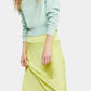 Free People Women's Normani Bias Cut Satin Skirt Green Size 6