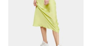 Free People Women's Normani Bias Cut Satin Skirt Green Size 6