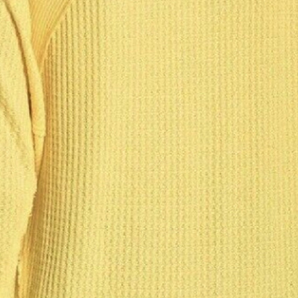 Free People Women's Santa Clara Thermal Top Yellow Size Small