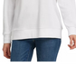DKNY Women's Ombre Glitter Logo Sweatshirt White Size Large
