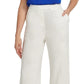 DKNY Women's Cropped Wide-Leg Pants White Size 16