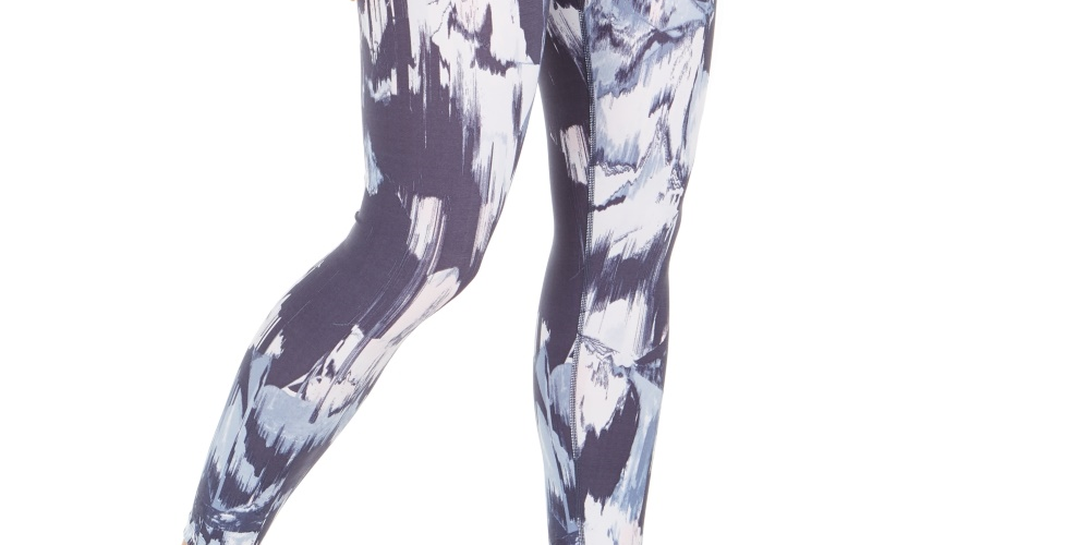 Calvin Klein Women's Printed High Waist Leggings Pink Size Small