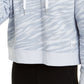 Calvin Klein Women's Zebra-Print Logo Hoodie Blue Size X-Large