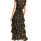 Rachel Roy Women's Issa Printed Ruffled Maxi Dress Black Size 4