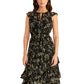 Rachel Roy Women's Issa Printed Ruffled Maxi Dress Black Size 4
