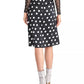 Rachel Roy Juniors' Susanna Gathered Polka Dot Midi Skirt Black Size 4