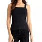 Rachel Roy Women's Square Neck Tank Top Black Size Small