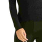 Rachel Roy Women;s Black Long Sleeve Crew Neck Blouse Evening Top Black Size Large