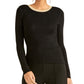 Rachel Roy Metallic Ringer Pullover Sweater Black Size X-Large