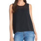 Rachel Roy Women's Mesh-Yoke Sleeveless Top Black Size XX-Large