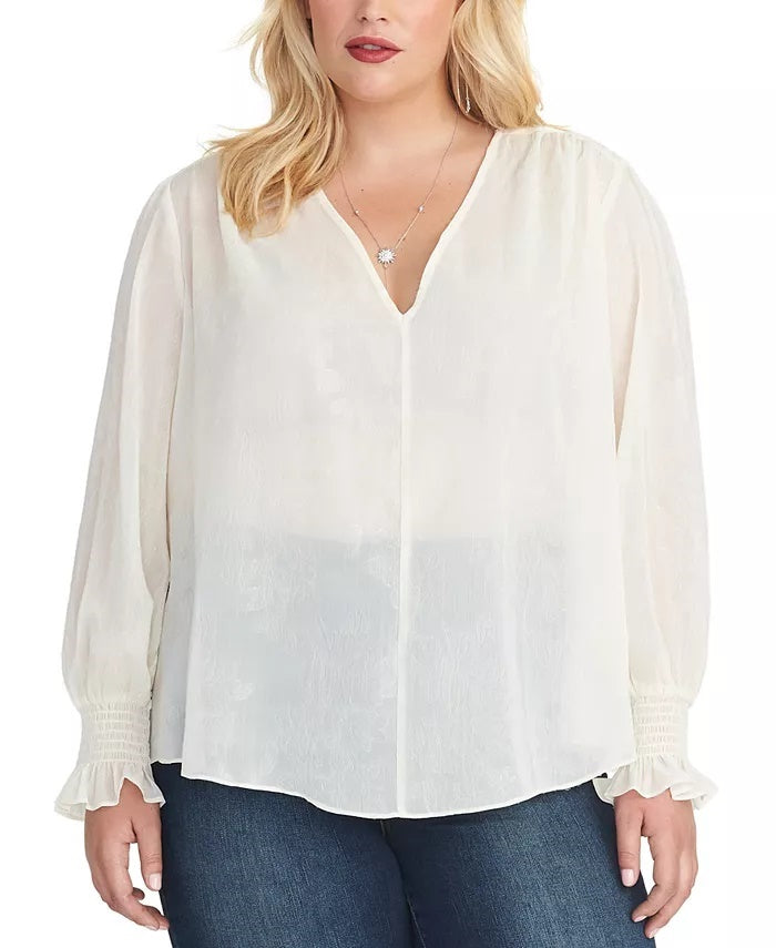 Rachel Roy Women's Trendy Plus Size Lulu Top White Size 2X
