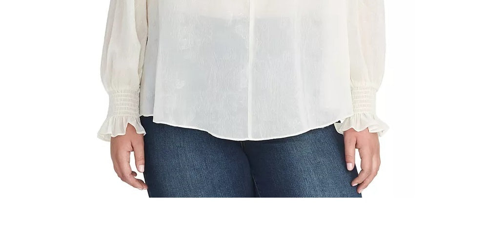 Rachel Roy Women's Trendy Plus Size Lulu Top White Size 2X