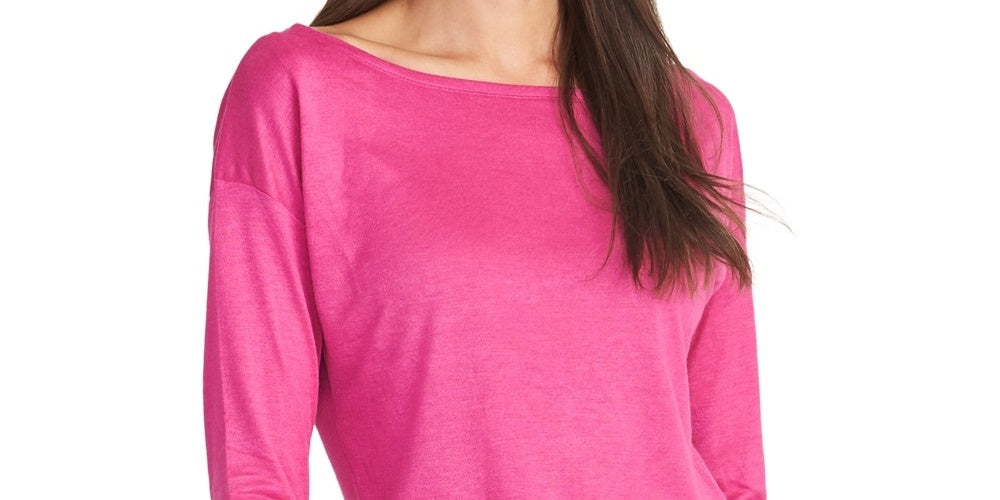 Rachel Roy Women's Chloe Boat Neck Top Pink Size X-Small