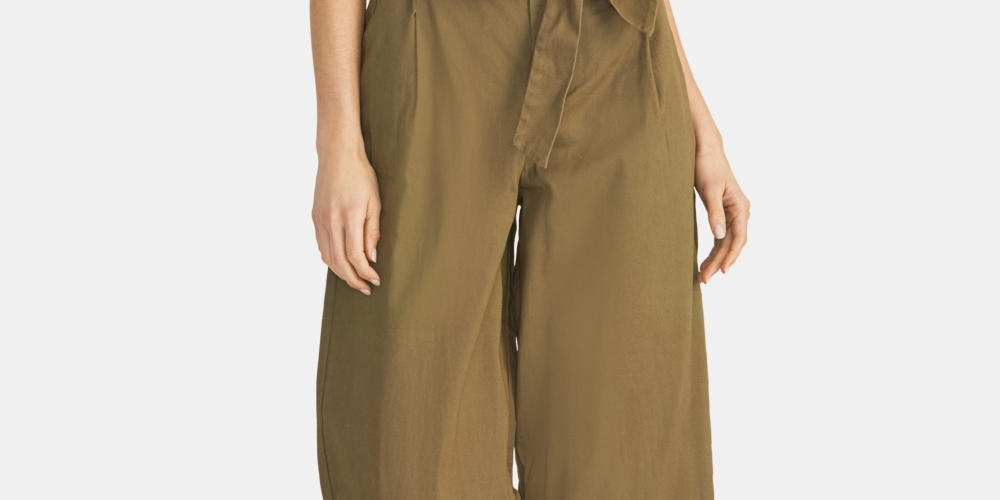 Rachel Roy Women's Paperbag Pants Green Size 0
