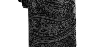 Ryan Seacrest Distinction Men's Gardenia Paisley Slim Silk Tie Black Regular