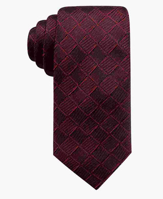 Ryan Seacrest Distinction Men's Franco Geo Silk Geo Print Neck Tie Red Size Regular