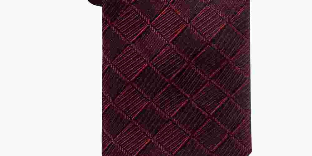 Ryan Seacrest Distinction Men's Franco Geo Silk Geo Print Neck Tie Red Size Regular