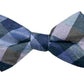 Ryan Seacrest Distinction Men's Weho Silk Check Print Bow Tie Bright Blue Size Regular