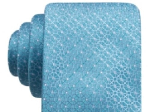 Ryan Seac'rest Distinction Men's Gaffney Geo Silk Blend Business Neck Tie Blue Size Regular