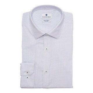 Ryan Seacrest Distinction Men's Printed Slim Fit Soft Cotton Dress Shirt White Size 15X34X35