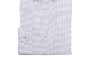 Ryan Seacrest Distinction Men's Printed Slim Fit Soft Cotton Dress Shirt White Size 15X34X35