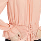Ultra Flirt Junior's Smocked Off The Shoulder Top Pink Size Large