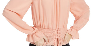 Ultra Flirt Junior's Smocked Off The Shoulder Top Pink Size Large