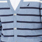 Nautica Men's Striped V-Neck Button Cardigan Blue Small Medium