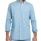 Weatherproof Vintage Men's Pinstripe Collared Dress Shirt Blue Size Small