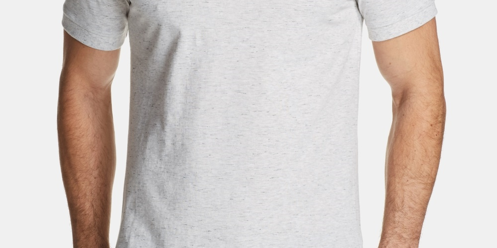 Weatherproof Vintage Men's Melange Henley Shirt Beige Size XXX-Large