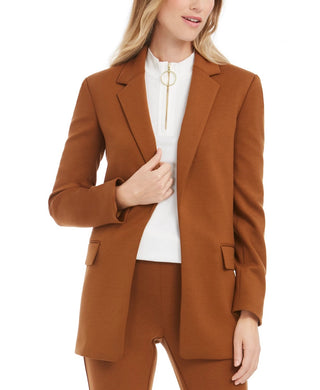Calvin Klein Women's Open Front Blazer Brown Size 10