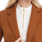 Calvin Klein Women's Open Front Blazer Brown Size 10