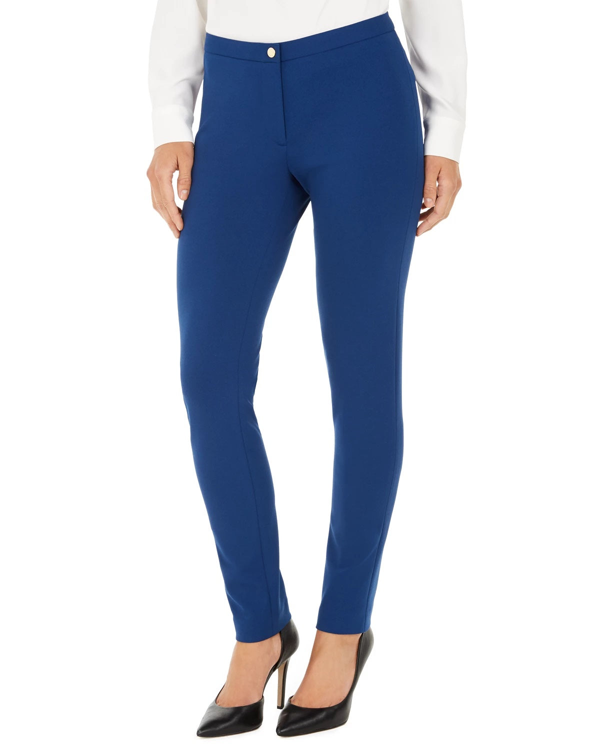Calvin Klein Women's Scuba Crepe Pants Blue Size 2