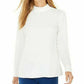 Calvin Klein Women's Mock Neck Long Sleeve Top White Size X-Large