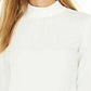 Calvin Klein Women's Mock Neck Long Sleeve Top White Size X-Large