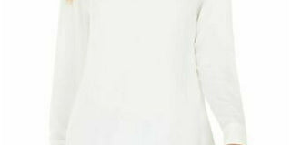 Calvin Klein Women's Mock Neck Long Sleeve Top White Size X-Large