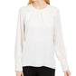 Calvin Klein Women's Woven Top White Size Large