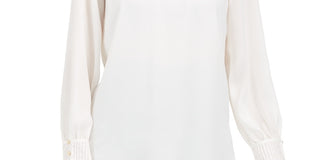 Calvin Klein Women's Woven Top White Size Large