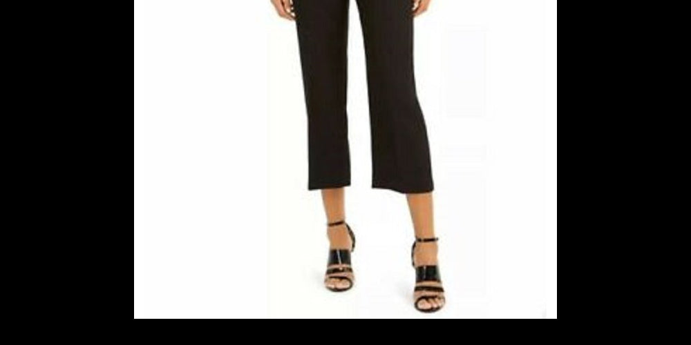 Calvin Klein Women's Zipper Pocket Cropped Twill Pants Black Size 4