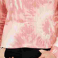 Crave Fame Junior's Cozy Ribbed Tie Dyed Top Pink Size Small