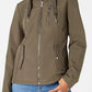 Sebby Juniors' Water Resistant Hooded Jacket Dark Gray Size Medium