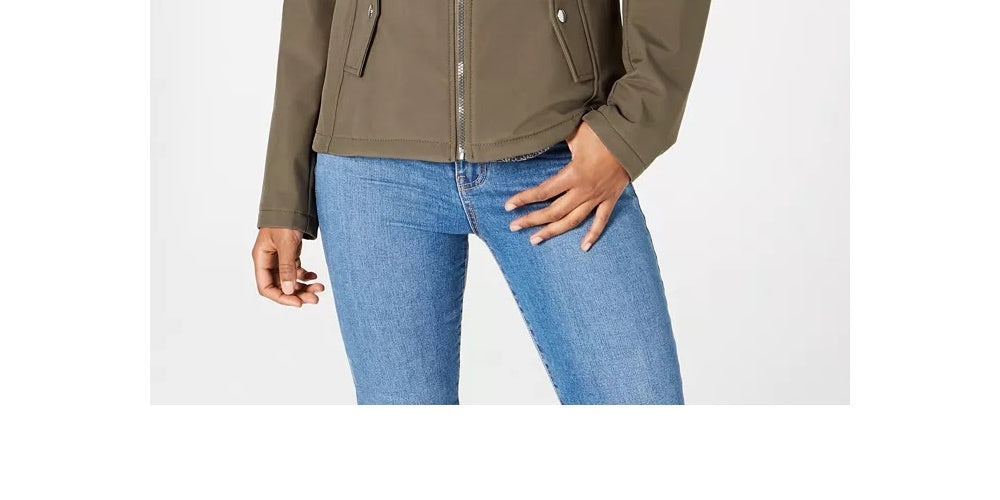 Sebby Juniors' Water Resistant Hooded Jacket Dark Gray Size Medium