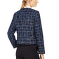 Calvin Klein Women's Petite Tweed Open-Front Jacket Blue Size 14 P
