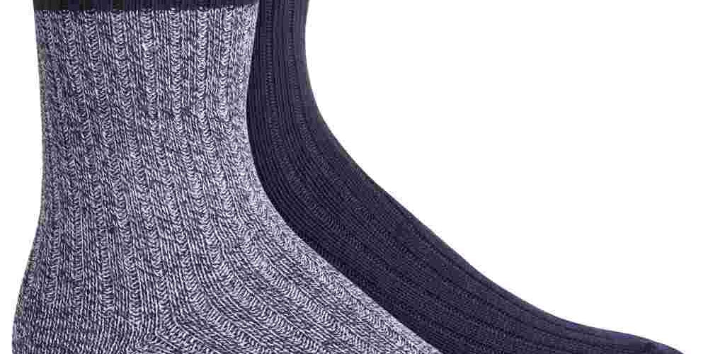 Timberland Men's 2 Pk Boot Socks Navy Size Regular