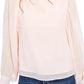 Q & A Women's Volume Sleeve Blouse Pink Size X-Small