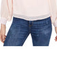 Q & A Women's Volume Sleeve Blouse Pink Size X-Small
