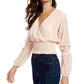Q & A  Women's Long Sleeve V Neck Top Pink Size X-Large